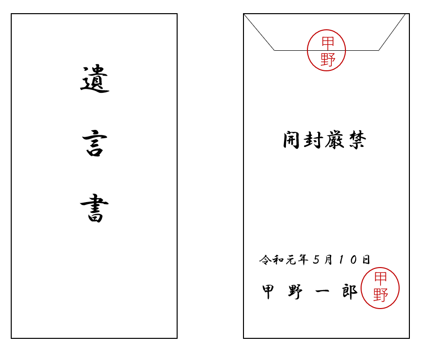 遺言書の封筒