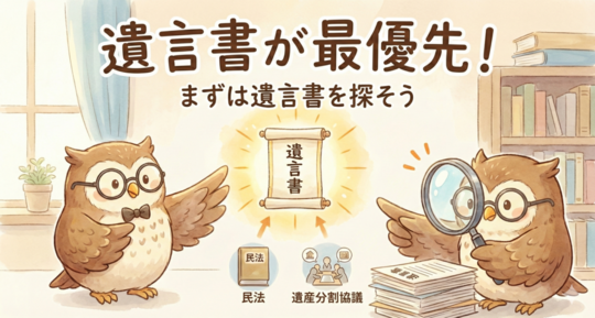 遺言書が最優先！まずは遺言書を探そう