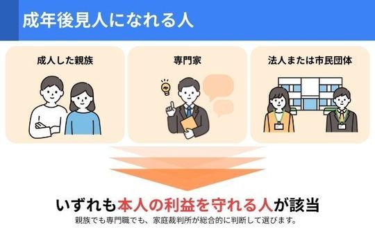 成年後見人になれる人一覧